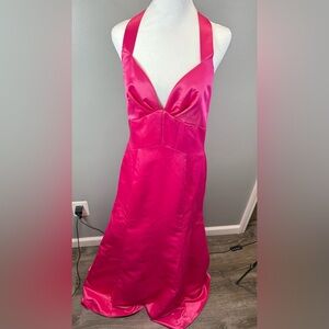 Jessica McClintock Vintage‎ Gunne Sax Hot Pink Formal Maxi Dress Size 11/12